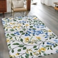 thumbnail image 2 of 4'x6' Area Rugs, Blue Yellow Floral Spring Indoor Outdoor Area Rug for Living Room Bedroom, Green Pastoral Summer Botanical Washable Bathroom Rugs Kitchen Floor Carpet Mats Home Decor Aesthetic, 2 of 8