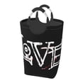 thumbnail image 1 of DouZhe 50L Rectangular Laundry Basket, Graffiti Writing Love Prints Waterproof Foldable Laundry Hamper with Aluminum Handles, 1 of 6