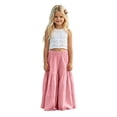 thumbnail image 3 of Girls Wide Leg Cotton Pants Kids Paperbag High Elastic Waist Palazzo Trousers Boho Summer Baggy Loose Plain Casual Beachwear, 3 of 7