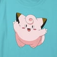 thumbnail image 2 of Girl's Pokemon Clefairy Large Portrait Graphic Cropped T-Shirt Blue Medium, 2 of 3