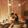thumbnail image 3 of 2Pcs Wedding Party Banner Valentine's Day Hanging Banner Backdrop Love Heart Banner, 3 of 8
