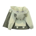 thumbnail image 4 of Rain Jackets For Boys Girls Cute Casual Fall Fashion Windbreaker Outwear Hooded Front Zip Coat With Pockets (12 Months, Army Green), 4 of 9