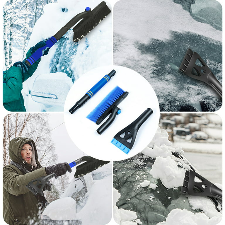 Calla 360 Degree Rotation Scratch-Free Snow Removal Broom, Snow Scraper  with Brush, Extendable Snow Car Scraper, 31 Extendable Car Snow Brush with
