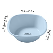 Yooshoverk Thickened Washbasin Squares Basin Household Large Size Laundry Basin Wash Feet Wash Vegetables Plastic Dormitory Students With Basin Blue Free Size