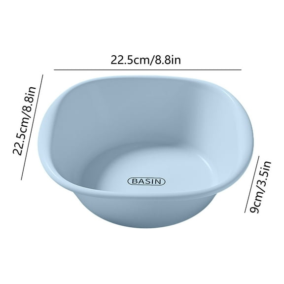 Large Plastic Wash Basin for Laundry Feet and Vegetables Thickened Multi-Purpose Tub for Household Cleaning Soaking and Washing Food-Grade Dormitory Kitchen or Bathroom Sink Bowl