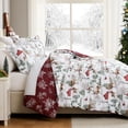 thumbnail image 6 of Southshore Fine Linens White Christmas Reversible Comforter Set, 100 GSM Double-Brushed Microfiber Holiday Bedding, 1 Comforter and 2 King Pillow Shams, King/California King, 6 of 12