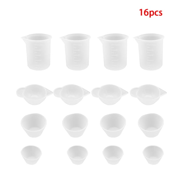 Worallymy 16 Uds. subpaquete de tazas tazas medidoras de silicona reutilizable hecho a mano herramienta de medición DIY Worallymy JD735809683