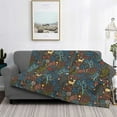 thumbnail image 5 of KLL Deers In The Forest 1 Print Fleece Throw Blanket, Horizontal Fleece Bedding Cute Soft Blankets Comfy Fleece Flannel Plush Home Decor for Couch & Bed -50"x40", 5 of 9