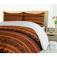 thumbnail image 5 of Ambesonne Retro Duvet Cover Sets, Old Border Ornaments, 2-Queen, Orange Black, 5 of 7
