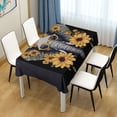 thumbnail image 4 of JSTEL Funny Elephant Sunflowers Table Cloth Rectangle 54 x 72 Inch Tablecloth Anti Wrinkle Table Cover for Dining Kitchen Parties, 4 of 6