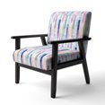thumbnail image 3 of Designart « Dreamy Watercolor Stripes In Pink II » Fauteuil d'Appoint Rembourré à Rayures Roses - Fauteuil Moderne pour Salon, 3 of 7