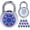 blue dial, variant on ABPETE Combination Padlocks with Metal Body, Indoor Use for Gym Lockers & School Locker, Purple, 8-Pack