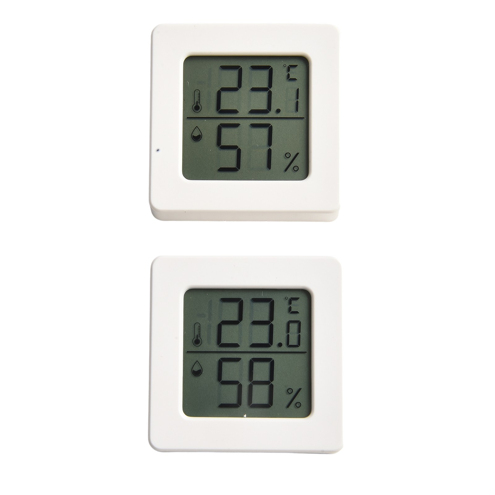 Mini Digital Hygrometer Thermometer - Indoor Humidity Meter With LCD Display (2 LR44 Batteries Included)