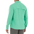 thumbnail image 3 of Guy Harvey Men's Long Sleeve Heather Textured Cationic Green Fishing Shirt, 3 of 8
