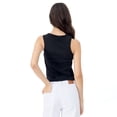 thumbnail image 3 of Crop Top Con Canales Para Mujer Quarry Color Negro, 3 of 4