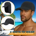 thumbnail image 6 of EINSKEY Baseball Cap with Neck Flap for Men, Waterproof Packable Sun Hat with Neck Cover (Black), 6 of 7