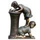 Fridja Garçon et Fille Jardin Statue un Enfant avec des Lucioles Jardin Statue-Jardin Décoration – image 5 sur 6