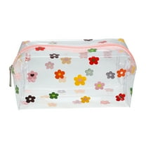 Vocoste 1 Pc Women Portable PVC Clear Makeup Bag for Vacation Travel Assorted Color PVC