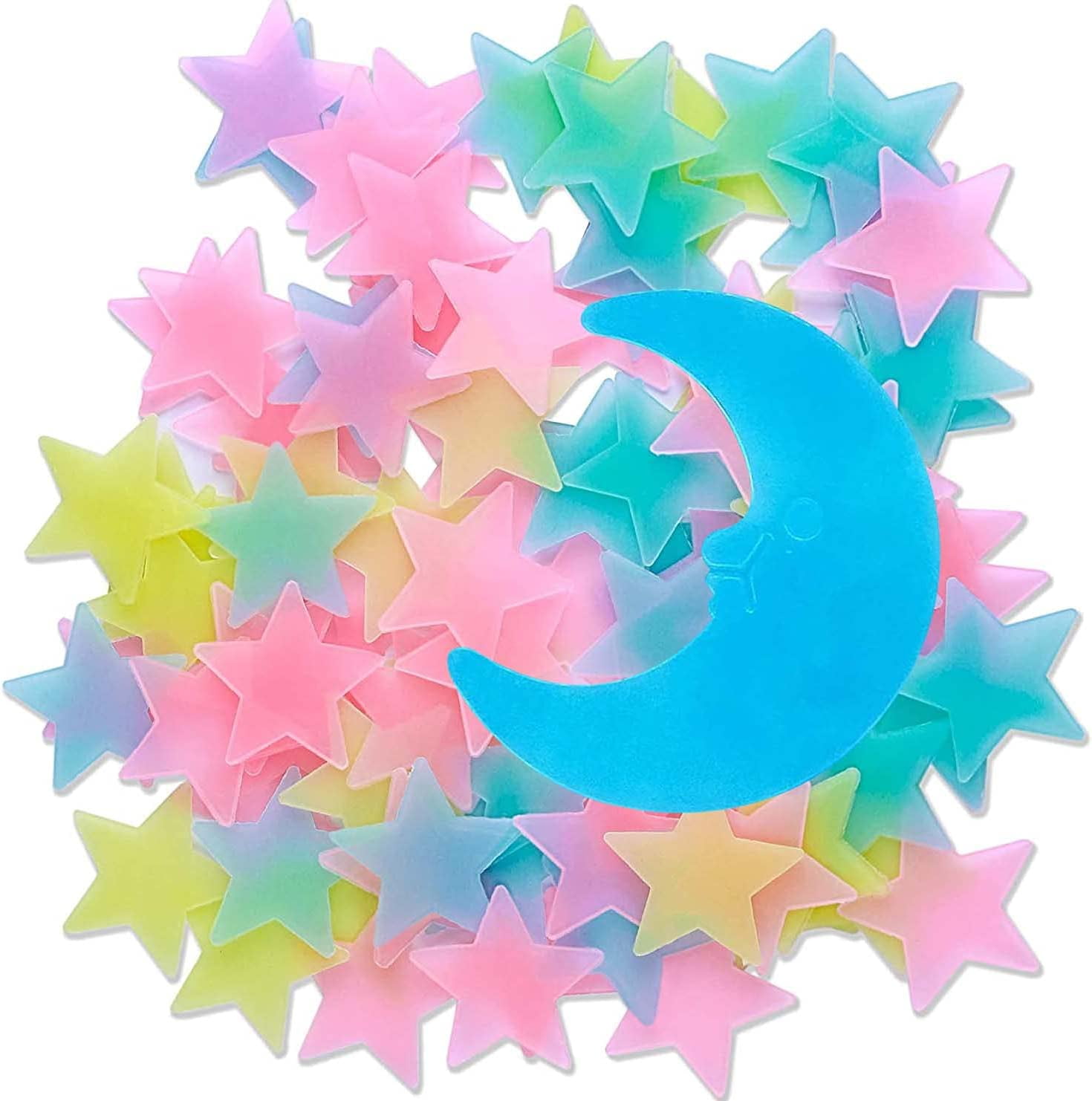 DCTB The Dark Stars Stickers for Ceiling, Adhesive 200pcs 3D Glowing