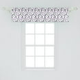 thumbnail image 2 of Ambesonne Garden Window Valance, Wildflowers Rural Pattern, 42" x 12", Violet and Dark Green, 2 of 3