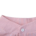 thumbnail image 3 of LNWUY (S-5XL) Big and Tall Men's Long Sleeve Shirts Half-Open Stand-Up Collar Buttons Casual Loose Striped Shirt Tops Pink XXXL, 3 of 5