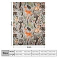 thumbnail image 4 of FUMJ  Cute Forest Animals Bed Blanket Ultra Soft Squirrel Mouse Deer Fox Hare Hedgehog and Birds Throw Blankets All Season Warm Light Weight Cozy Plush Blankets for Home Bedroom Sofa Travel, 4 of 6