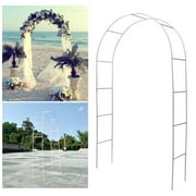 Outdoor White Metal Arch Wedding Party Bridal Prom Garden Floral Decorative Trellis Climbing Plants Roses Arch