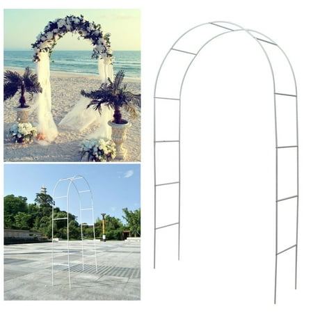 Outdoor White Metal Arch Wedding Party Bridal Prom Garden Floral Decorative Trellis Climbing Plants Roses Arch