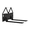 Black, variant on EastVita 45 Skid Steer Pallet Forks Heavy Duty 3200 lbs Capacity Skid Steer Forks Attachment for Tractors and Loaders Quick Attach Mount Orange