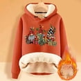 thumbnail image 2 of Wxolcjlv Women's Christmas Print Hoodie Lined Casual Streetwear Hooded Sweatshirts, 2 of 4