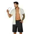 thumbnail image 2 of FEDTOSING Mens Casual Shorts Stretch Drawstring Summer Beach Shorts with Pockets, 9 inch Inseam, Sizes 30-38, 2 of 6
