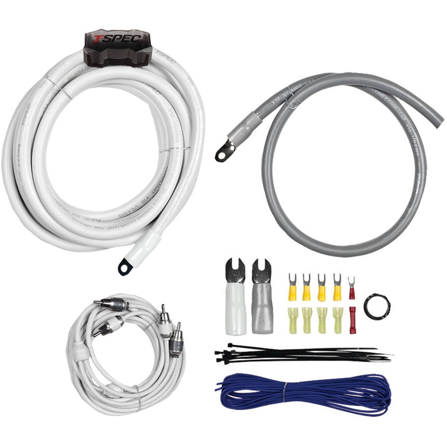 TSpec V10rak10 V10 Series Amp Installation Kit with RCA Cables, 1/0