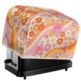 thumbnail image 5 of Yuyamidu Retro Floral Bow 4 Slice Toaster Cover Stain Resistant Bread Maker Protector Anti Fingerprint Wide Slot Kitchen Small Appliance Dust Cover with Handle for Counter Home, 5 of 7
