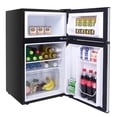 thumbnail image 2 of Mini Fridge, Single Door Small Refrigerator with Freezer, Stainless Steel Double Door Apartment Refrigerator for Galley Kitchens, Mini Bars, Offices, Dorm, Nurseries, Q1022, 2 of 9