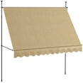 thumbnail image 5 of YYAo Patio Awnings Sun Shade Shelter, Patio Awnings, 10' x 4' Manual Retractable Awning, Non-Screw Patio Awning, UV Resistant, Beige, 5 of 11