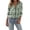 Mint Green, variant on Stralyhd Buffalo Plaid Shirts for Women Button Down Fall Casual Long Sleeve Trendy Lightweight Womens Tops Khaki S