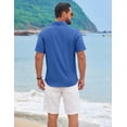thumbnail image 5 of COOFANDY Men's Short Sleeve Casual Button Down Shirts Summer Beach Wedding Textured Linen Shirt for Men, 5 of 6