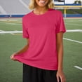 thumbnail image 2 of DHFJKG Womens Workout Tops Short Sleeve Athletic Running Shirts Breathable Solid Color Loose Fit Basic Tee For Yoga Gym Sports Trendy Top, 2 of 5