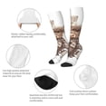 thumbnail image 3 of Xecao C Pattern Adult Stockings with Color-Block Design and 3D Print, Breathable Comfortable Hosiery for Daily Wear and Sports, 3 of 6