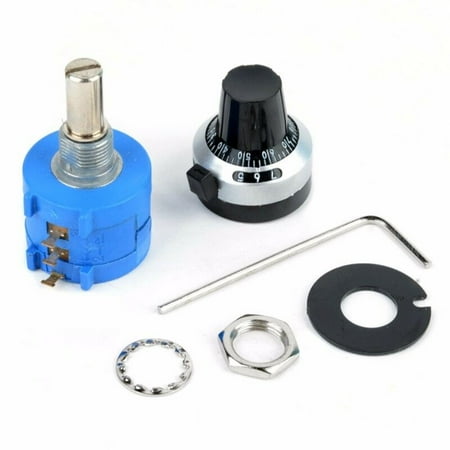 

Suyin 1Pc 10K Ohm 10 Turn Adjustable Potentiometer With Counting Dial Rotary Knob Tool