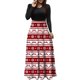 thumbnail image 1 of Vestidos Para Mujer Otoño Estampado Navideño Manga Larga Cuello Redondo Vestido Largo Playa Casual Maxi Sundress Odeerbi ODB145686, 1 of 6