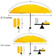 thumbnail image 3 of Tradmall Mini Parapluie de Voyage Portable Léger Compact avec Protection Uv 95 % pour Soleil et Pluie Jaune, 3 of 4