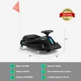 thumbnail image 3 of JOYLDIAS 24V 360 Degrees Rotating Ride On Drift Car Electric Drifting Go Kart Kids Gifts with High/Low Speed,24V Brushless Motor,Flashing Lights,Flag,Music,Bluetooth(Black), 3 of 12