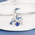 thumbnail image 3 of 925 Sterling Silver Moon Face Triple Dangle Charm for Bracelet Charms Bangle Pendant Jewelry, 3 of 3