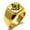 Gold, variant on Stainless Steel Freemasons Masonic Skull & Crossbones Engraved Square Flat Top Biker Style Polished Signet Ring