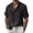 Black, variant on Chiccall Mens Cotton Linen Shirts Casual Quarter Button T Shirt Lightweight Breathable Beach Vacation Pullover Tops