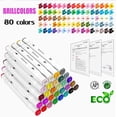thumbnail image 2 of Marcadores de alcohol Brillcolors, 80 colores, con doble punta, recargables, 2 of 8