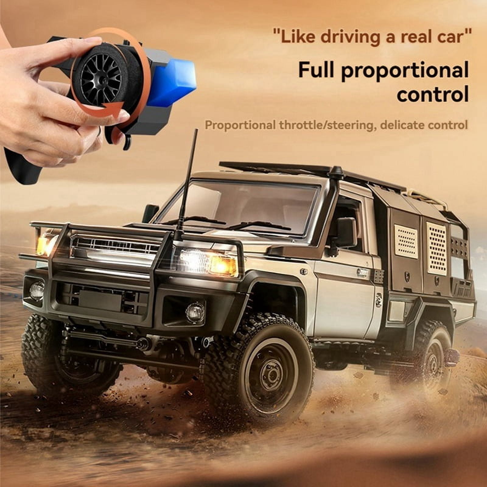 2.4G Full Scale Pickup Short Truck 4WD Climbing Car RC car Remote Control Toy for MN MODEL MN82S 1:12 black
