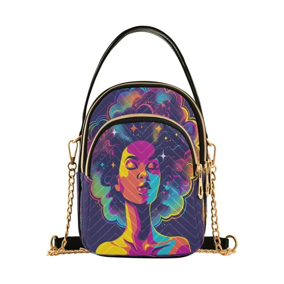 ALAZA Chain Crossbody Bags for Women Beautiful Girl Shoulder Handbag Phone Purse