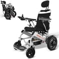 thumbnail image 1 of Silla de ruedas eléctrica VEVOR para adultos mayores, capacidad de peso de 136 kg, 45 cm de ancho, ligera, plegable, motorizada, de aleación de aluminio, de largo alcance, todoterreno, con respaldo aj, 1 of 5